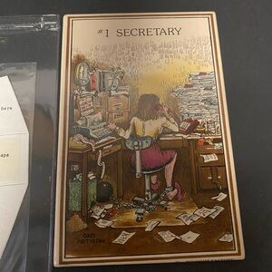 Vintage “No.1 Secretary Easel Back Card By Gary